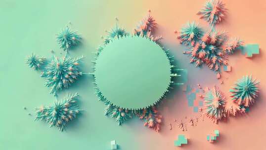 3D渲染抽象元素场景素材