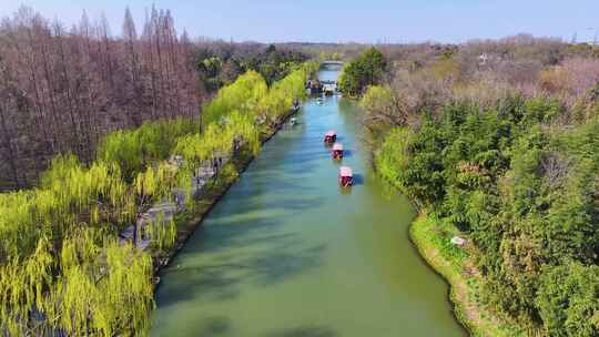 扬州市邗江区瘦西湖风景名胜区航拍江南水乡