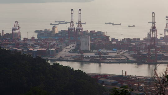 深圳中国集装箱码头及物流中心视频素材模板下载