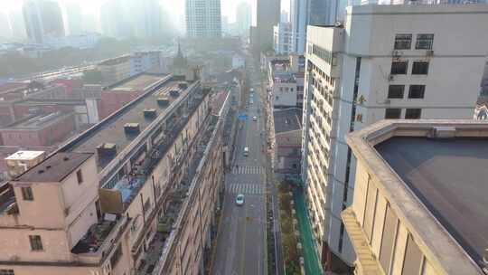 上海黄浦区外滩金陵东路航拍街道街头街景风