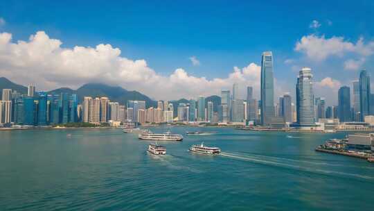 香港维多利亚港城市景观