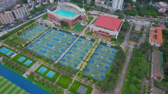 厦门航拍厦门大学建筑风光