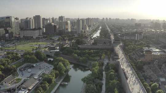 西安 城墙 鼓楼 永宁门 南门 广场 古建筑