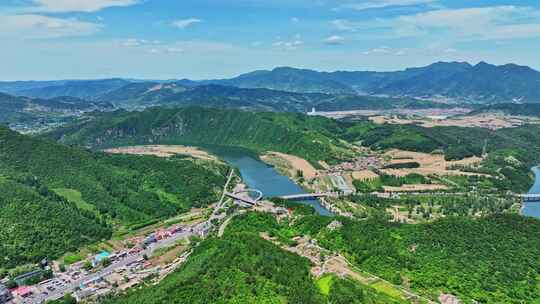 辽宁本溪太子河小市自然风景航拍s