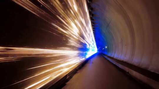隧道内穿梭光线素材