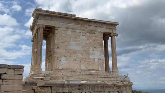希腊雅典帕特农神庙建筑古迹视频素材模板下载