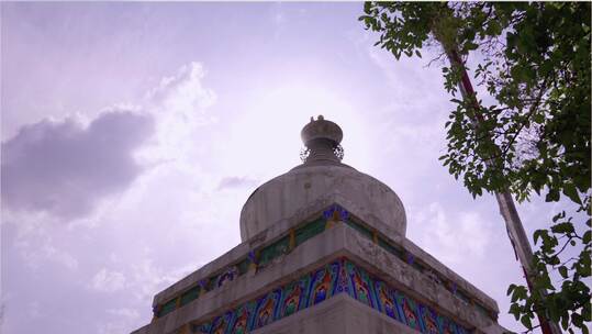 西藏藏族塔尔寺寺庙建筑庙宇僧人