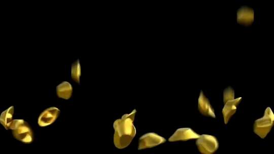 金色粒子飘落素材