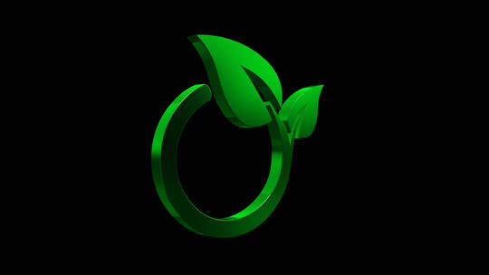 3D绿色环保环境回收节约生态系统图标动画视频素材模板下载