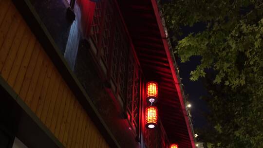 杭州城北大兜路历史街区夜景