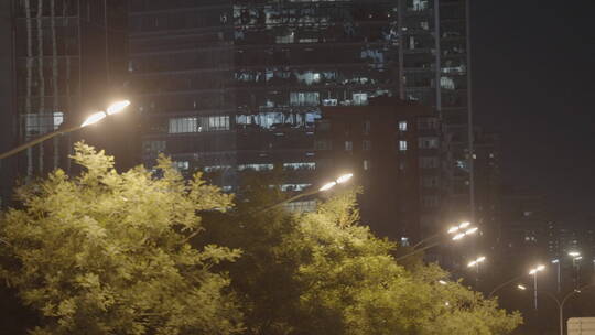 北京国贸车流夜景 夜景车流