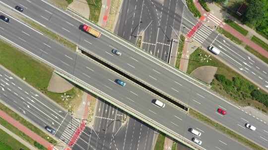 俯瞰高速公路视频素材模板下载