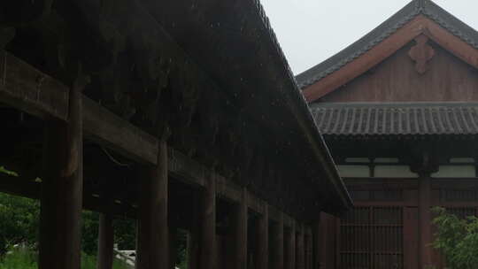 雨天屋檐下雨雨水惊蛰禅意古风清明大暑