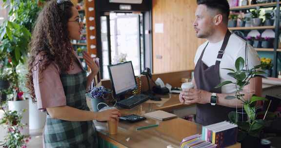 女人，企业家，商店，男人