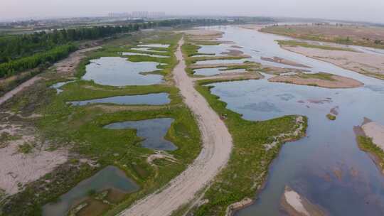 渭河  渭水  黄河第一大支流视频素材模板下载