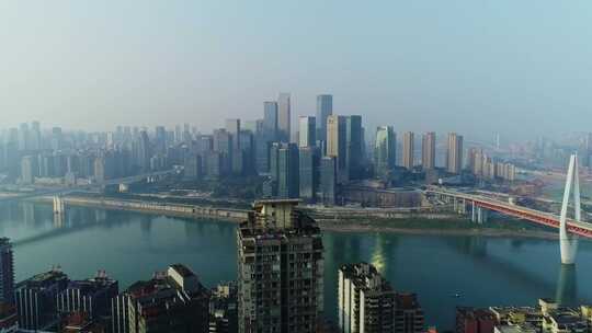 重庆城市建筑道路交通航拍视频素材模板下载