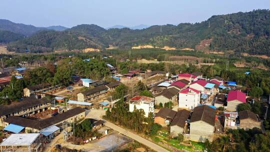 福建武夷山附近村镇航拍风光