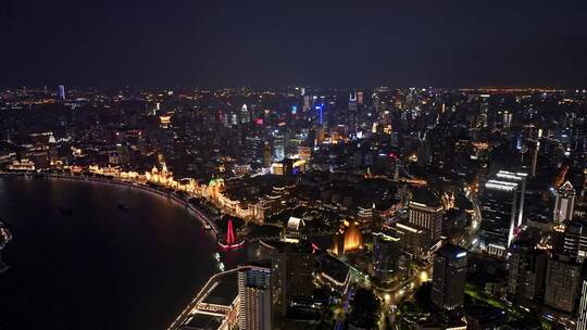 上海最新北外滩夜景航拍