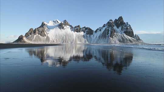 4k航拍冬天的冰岛风景合集1