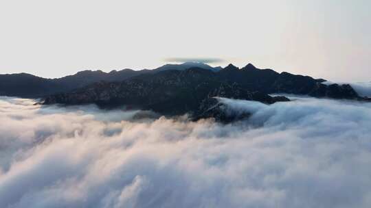 雨后泰山，云海翻腾宛若仙境