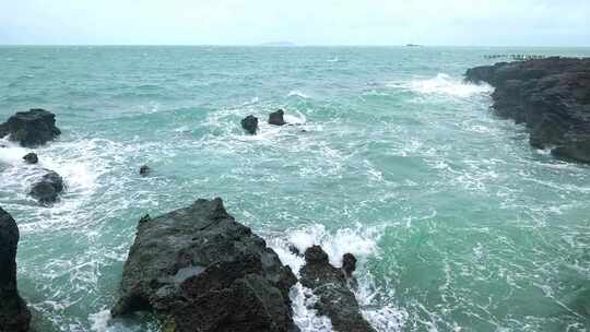 广西北海涠洲岛大海鳄鱼山旅游旅行风景升格