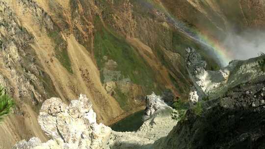 山峡谷山谷瀑布溪水视频素材模板下载