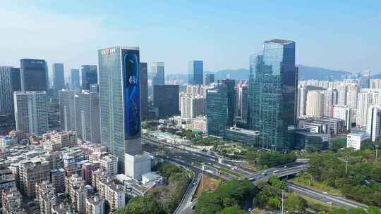 深圳城市高楼大厦航拍