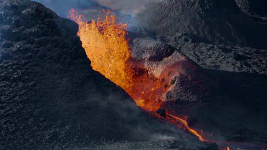 火山，熔岩，冰岛，Fagradalsfj