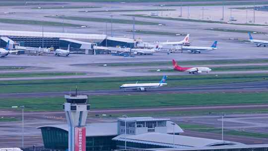 深圳机场起飞的南方航空客机