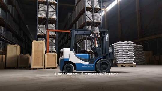 仓库内叉车搬运货物场景