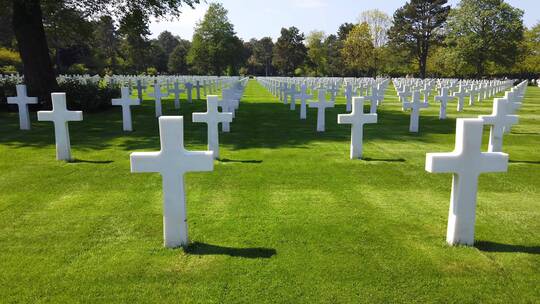 纪念第二次世界大战的美国公墓视频素材模板下载