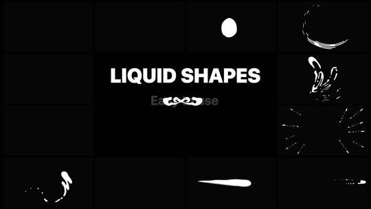 时尚动感动态液体动画展示片场AE模板
