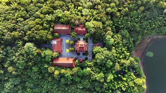 天目湖 状元阁 航拍 景点 旅游 溧阳