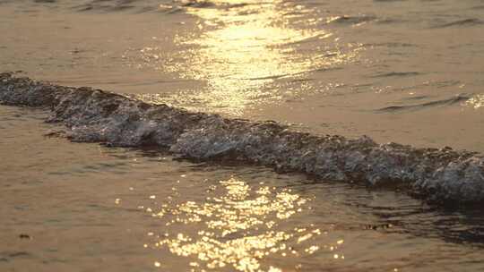 唯美浪漫海面水面日出日落波光粼粼