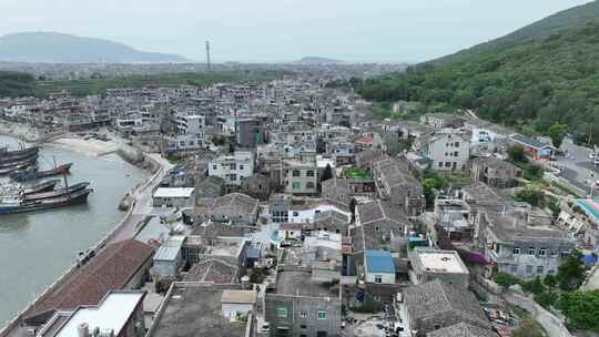 福建省福州市平潭北港村美丽乡村振兴航拍