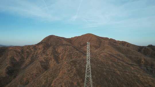 航拍 山川 河流 太行山脉