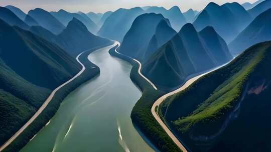 长江流域风光 长江三峡 山川河流