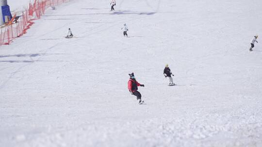 实拍滑雪