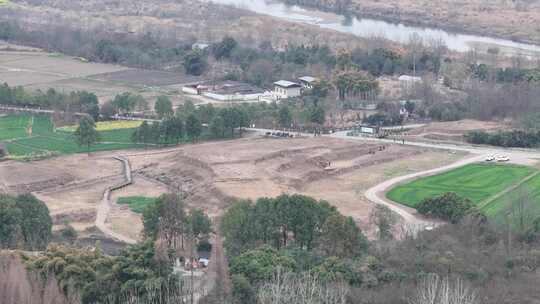 航拍四川广汉三星堆遗址