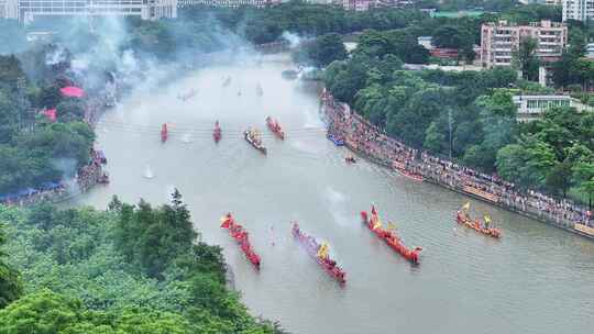 中国广东省广州市荔湾区花地河东漖龙舟景