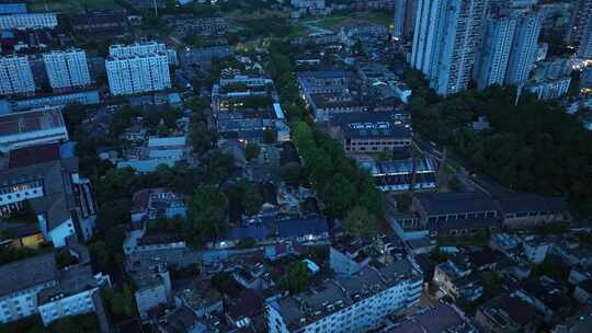 景德镇陶溪川文创街区夜景航拍陶溪川夜晚