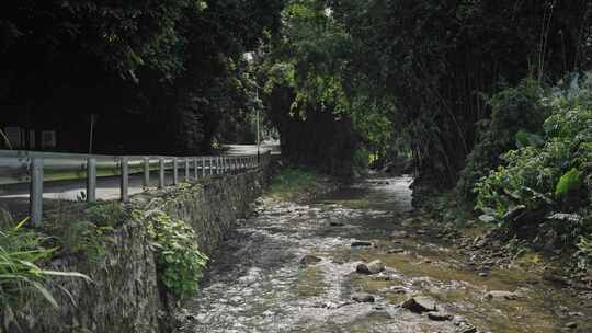 【正版素材】农村河道大河水流溪水