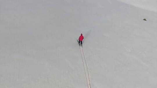 在雪地里滑雪的人