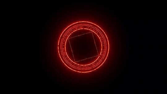 4k红色同心圆环组成的闪烁图案 (1)