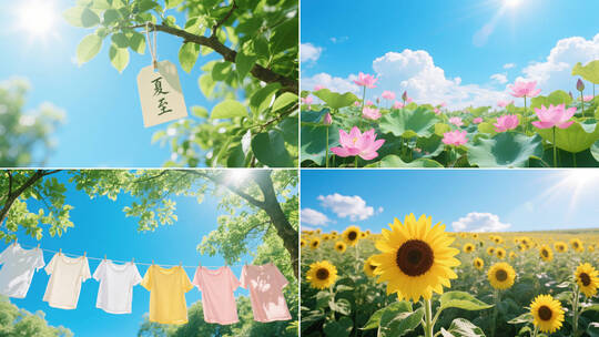 清新夏天夏季夏至小暑大暑清凉避暑合集