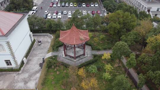 航拍湖北宜昌西陵区城市建筑