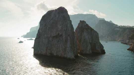 卡普里岛，岛屿，悬崖，海