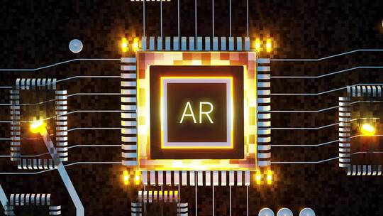 AR芯片电路三维场景视频素材模板下载
