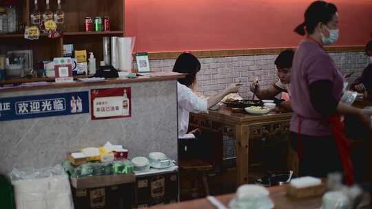 跷脚牛肉餐饮门店场景4K素材