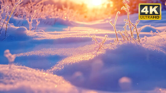 雪地厚雪唯美浪漫雪景小雪大雪冬天冬季